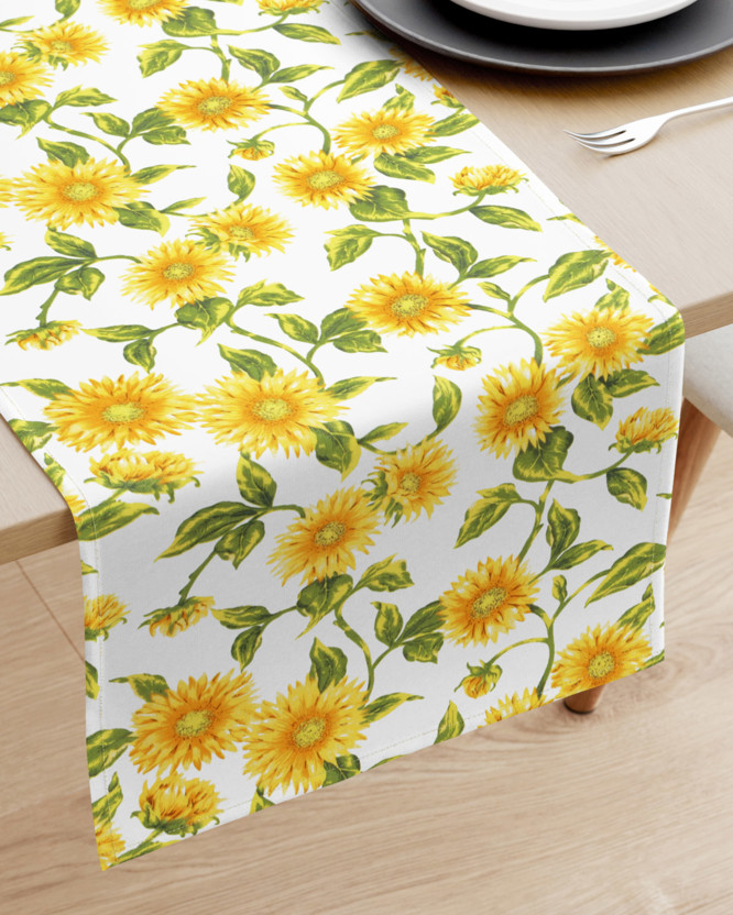Behúň na stôl 100% bavlnené plátno - slnečnice