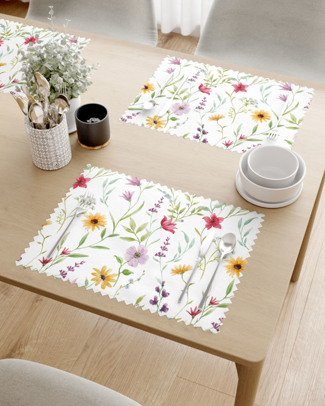 Prestieranie na stôl teflónové - farebné jarné kvety - sada 2ks