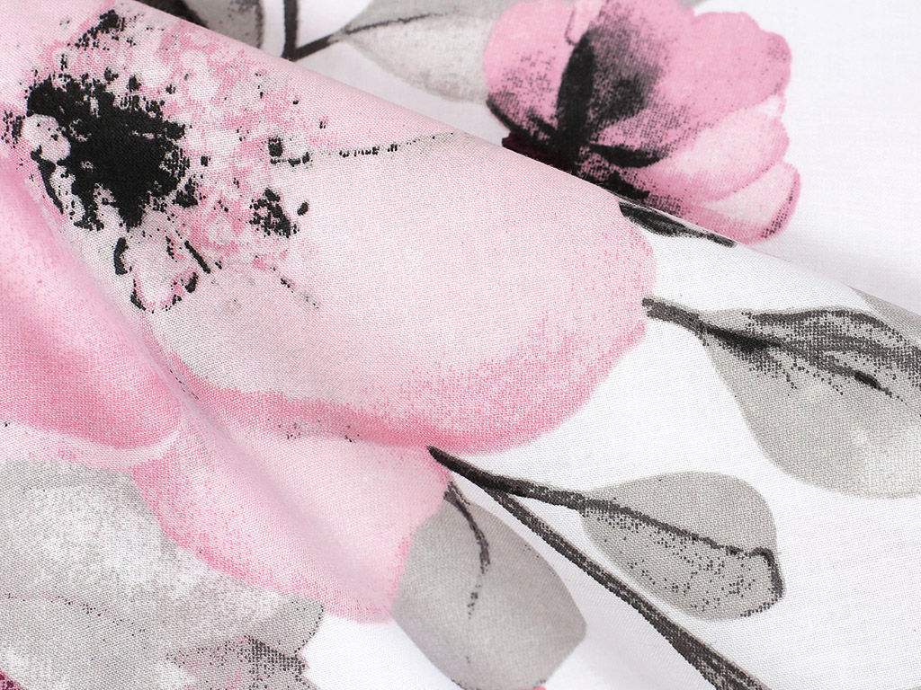 Bavlnené plátno - kvety sakury