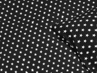 Detské bavlnené obliečky - vzor 541 biele hviezdičky na čiernom