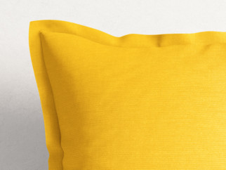 Dekoračná obliečka na vankúš s ozdobným lemom LONETA - sýto žltá