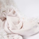 Luxusná deka - mikro s extra dlhým vlasom - béžová/biela