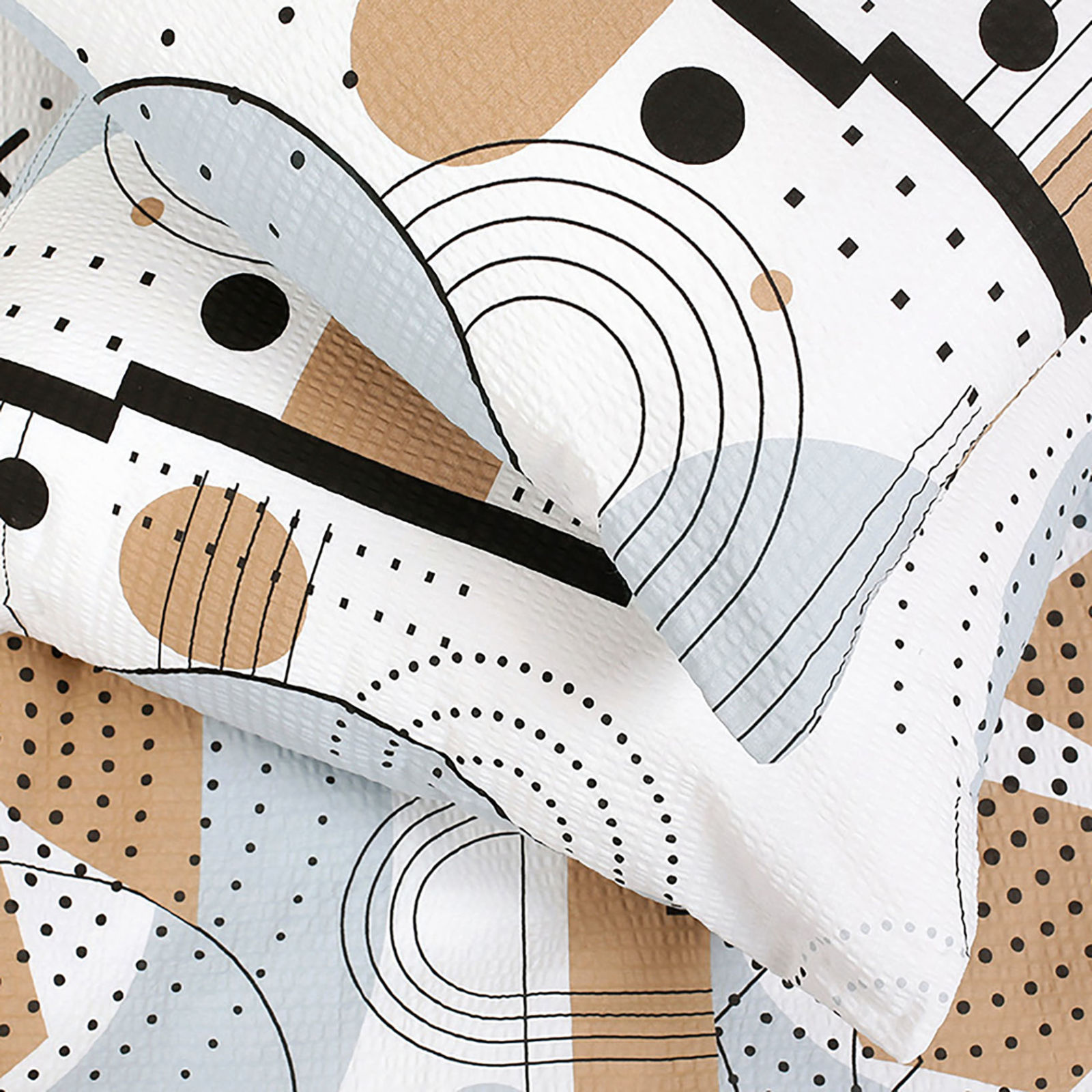 Krepové posteľné obliečky Deluxe - geometrické línie a obrazce