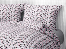 Bavlnené posteľné obliečky - vzor 972 ružové a sivé trojuholníky