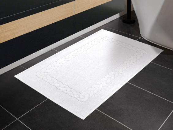 Kúpeľňová froté predložka biela vzor "Ina" 50x70 cm