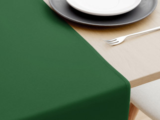 Bavlnený behúň na stôl - tmavo zelený