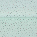 Bavlnené plátno Simona - vzor 837 drobné kvietky na mentolovom - metráž š. 145 cm
