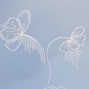 Žakárová záclona Tylex vzor 17501 kvety - metráž