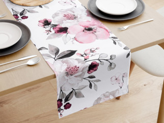 Bavlnený behúň na stôl - kvety sakury