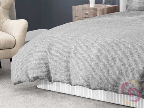 Krepové posteľné obliečky - vzor 811 drobné tvary na sivom