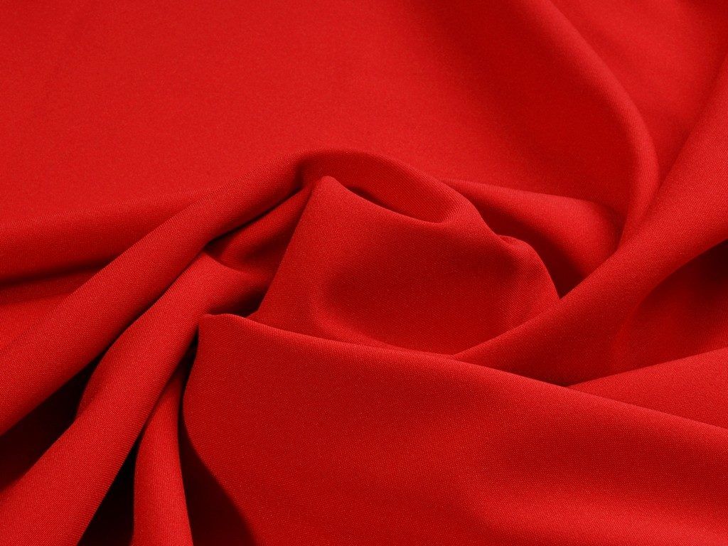 Dekoračná jednofarebná látka Rongo - sýto červená