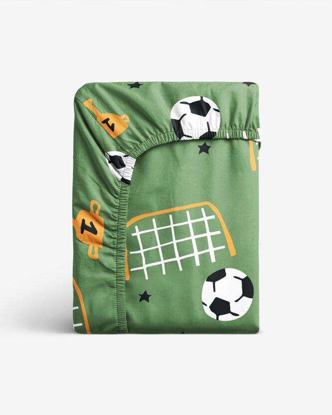 Detská bavlnená napínacia plachta - Futbalový svet