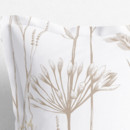 Bavlnená obliečka na vankúš s ozdobným lemom - okrasné rastliny