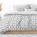 Bavlnené posteľné obliečky - vzor 570 čierne mačky a labky