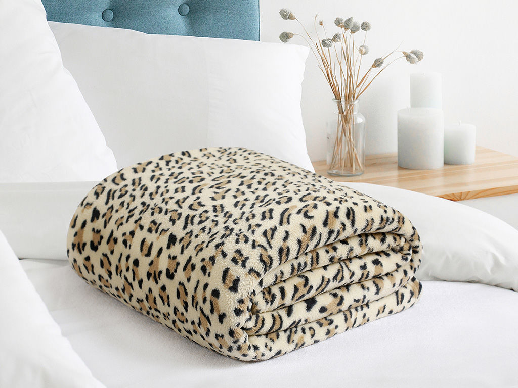 Kvalitná deka z mikrovlákna - leopardie vzor