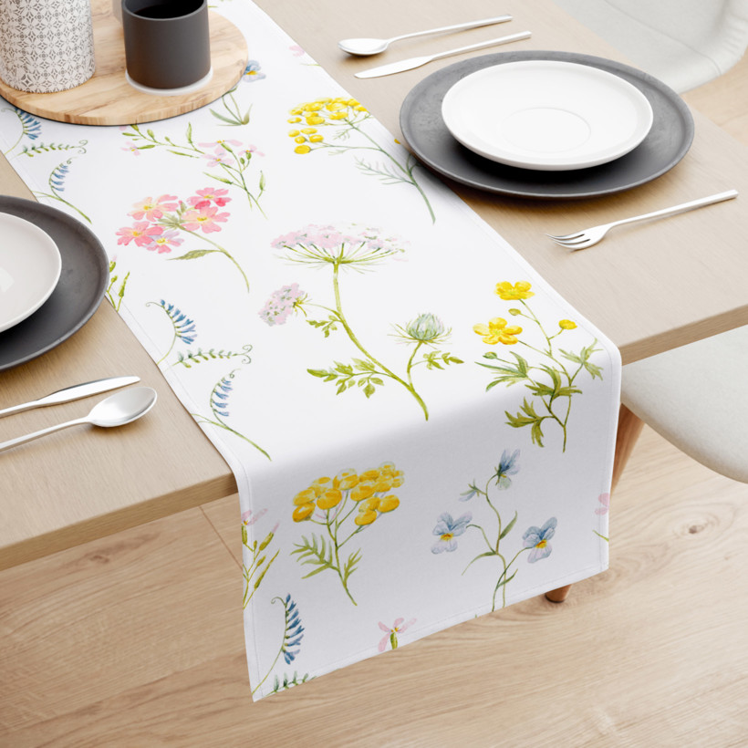 Behúň na stôl 100% bavlnené plátno - kvitnúca lúka