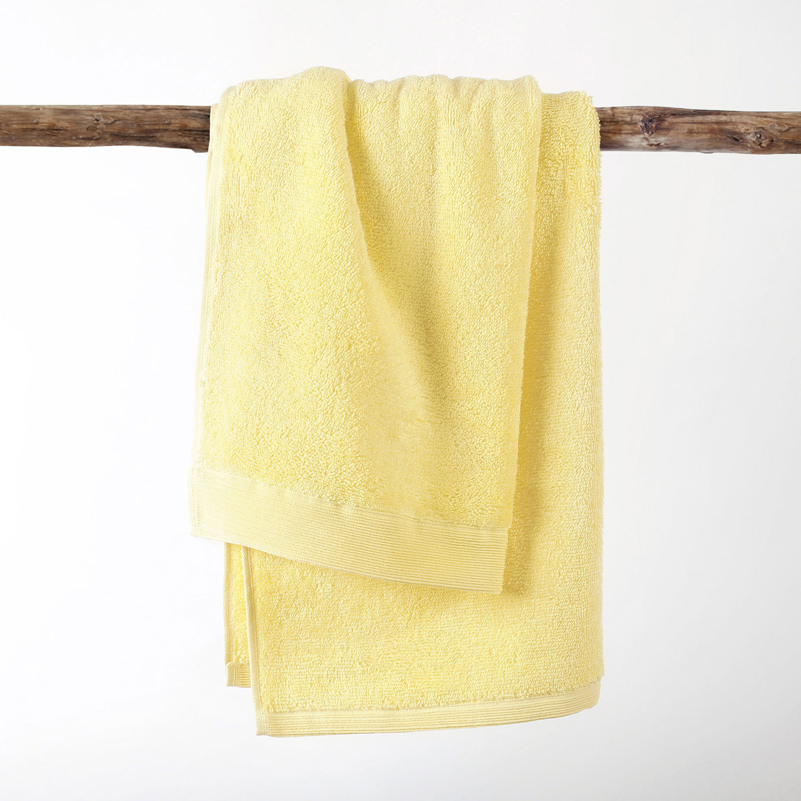 Modalový uterák/osuška s prírodným vláknom - svetlo žltý