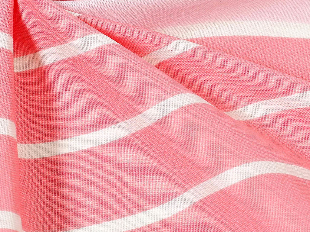 Bavlnené plátno Deluxe - ružové vlnky