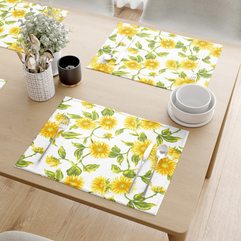 Prestieranie na stôl 100% bavlnené plátno - slnečnice - sada 2ks
