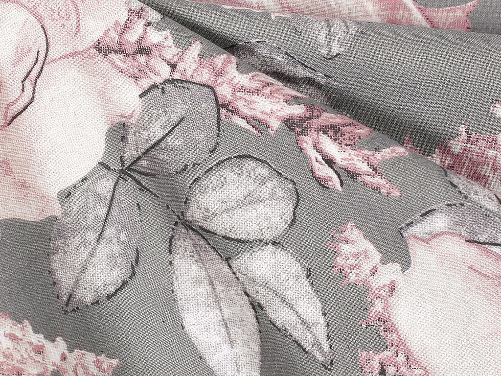 Bavlnené plátno - staroružové kvety