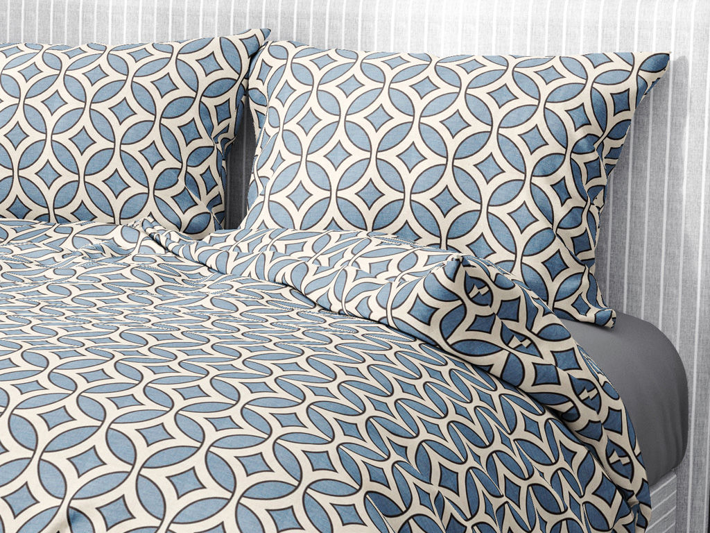 Bavlnené posteľné obliečky - geometrické obrazce