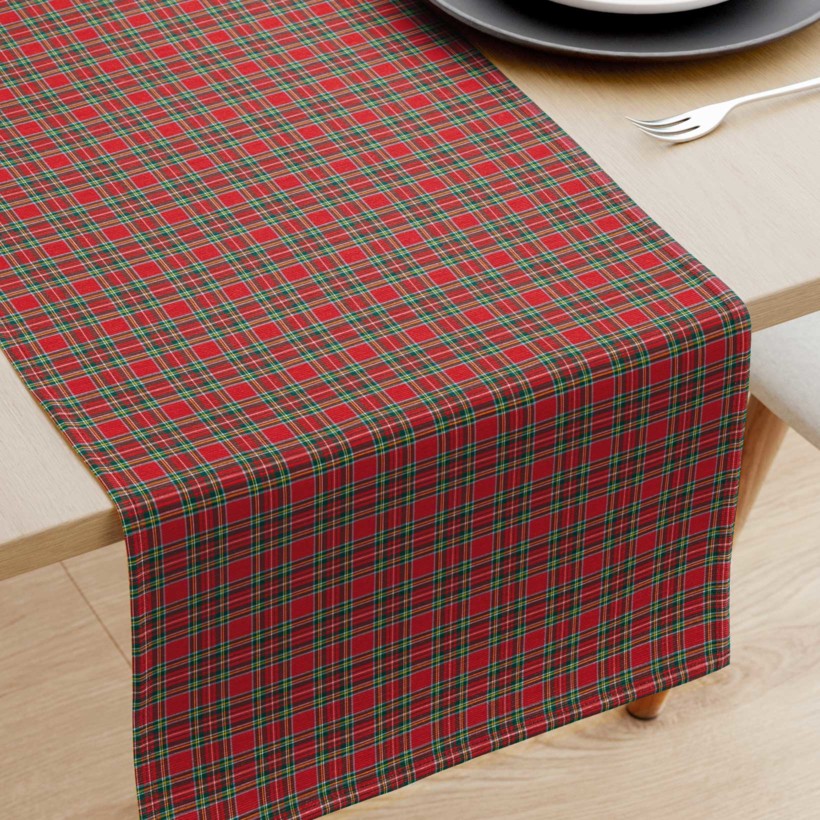 Vianočný behúň na stôl Loneta - malé červené káro