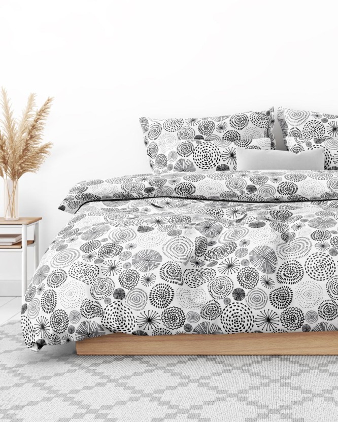 Bavlnené posteľné obliečky - abstraktné kruhy