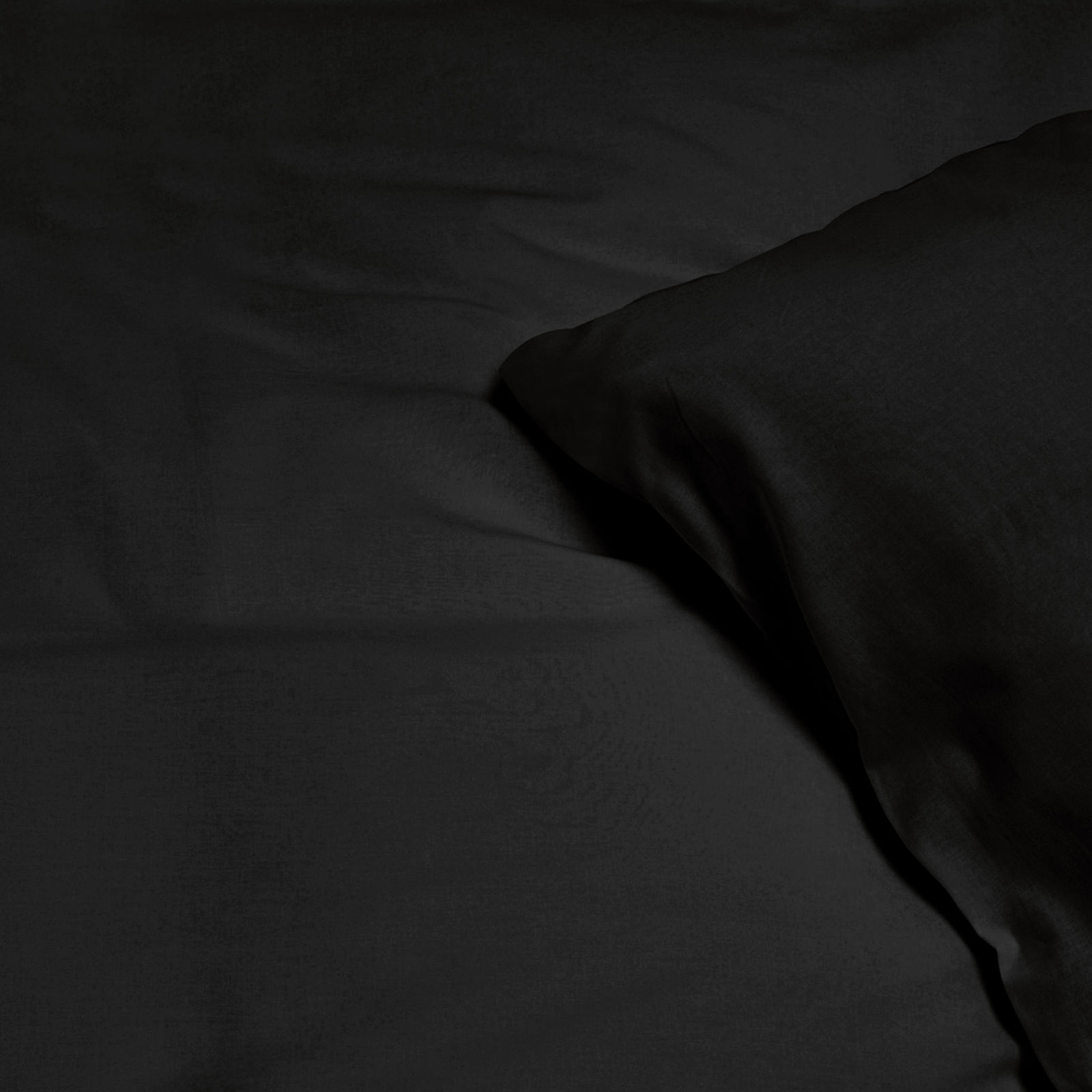 Luxusné obliečky z bavlneného saténu - antracitovo čierne