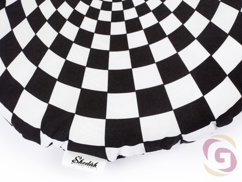 Detský vankúšik - vzor čierno-biela šachovnice
