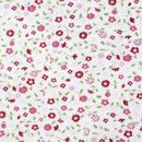 Bavlnené plátno SIMONA - ružové maľované kvetinky - metráž š. 150 cm