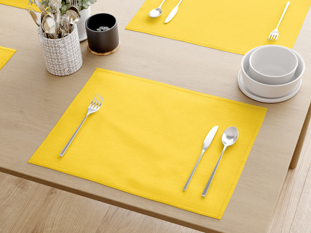 Prestieranie na stôl 100% bavlnené plátno - žlté - sada 2ks