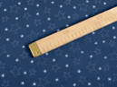 Bavlnené plátno SIMONA - vianočný vzor X-16 biele hviezdičky na modrom - metráž š. 150cm