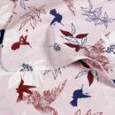 Luxusné obliečky z bavlneného saténu - vtáci a kvety