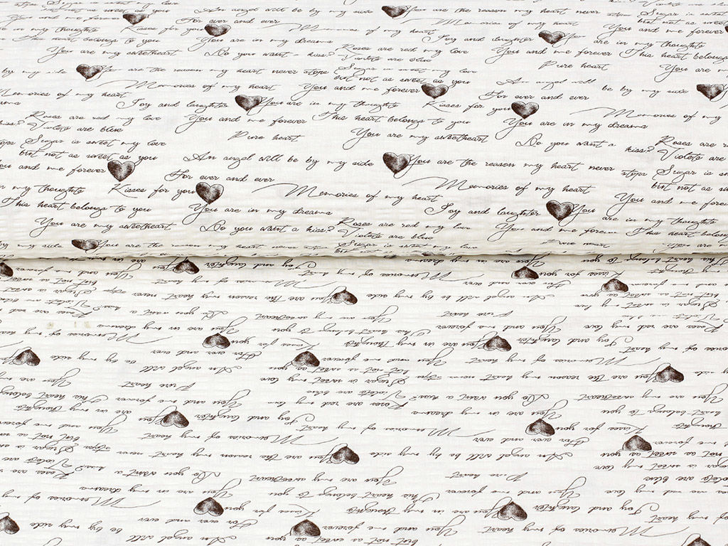 Bavlnený krep - zamilované texty