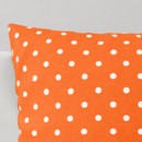 Dekoračná obliečka na vankúš LONETA - vzor biele bodky na oranžovom