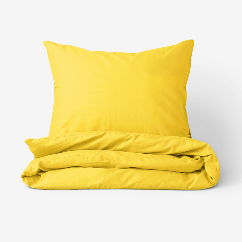 Bavlnené posteľné obliečky - žlté