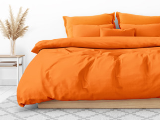 Luxusné obliečky z bavlneného saténu - vzor 007 oranžové