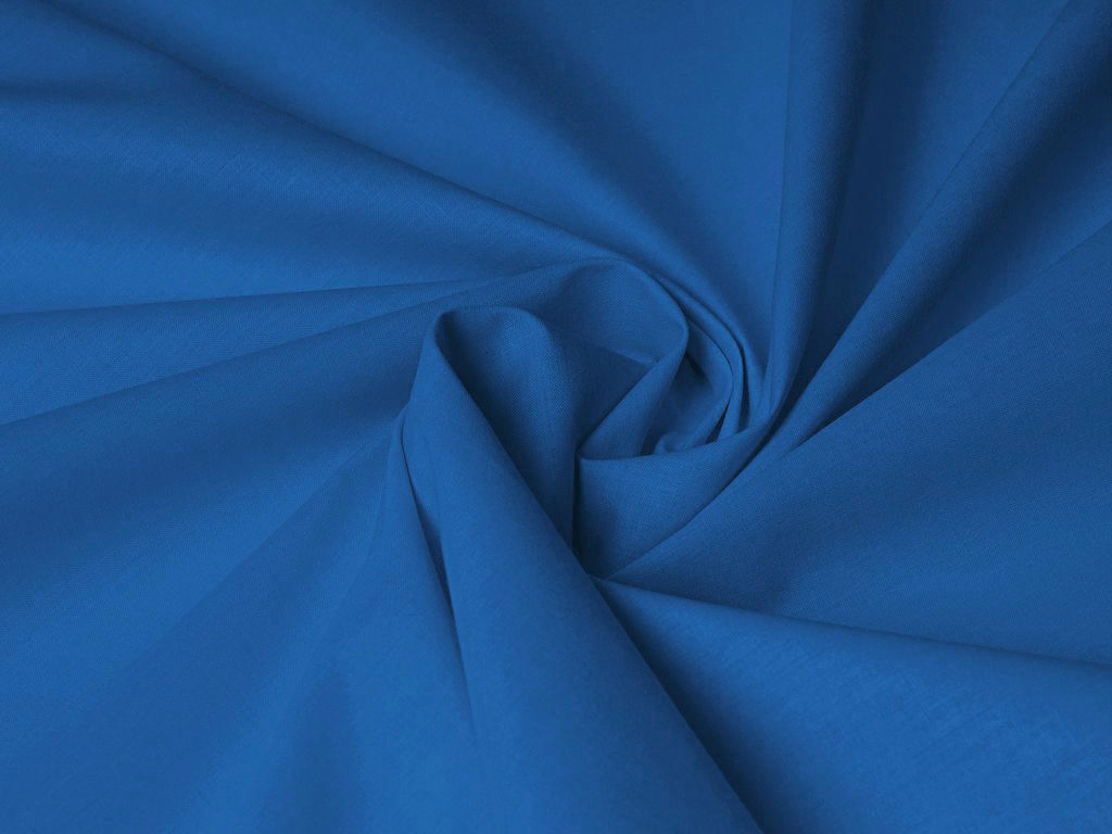 Bavlnená jednofarebná látka - plátno Suzy - kráľovsky modrá