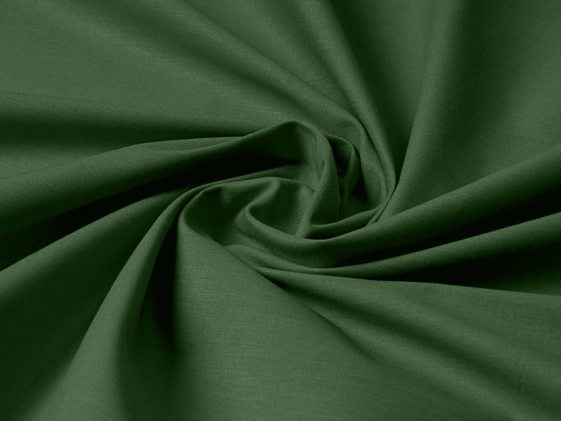 Bavlnená jednofarebná látka - plátno Suzy - tmavo zelená stará