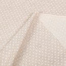 Bavlnené plátno SIMONA - vzor 582 biele bodky na režnom - metráž š. 145cm