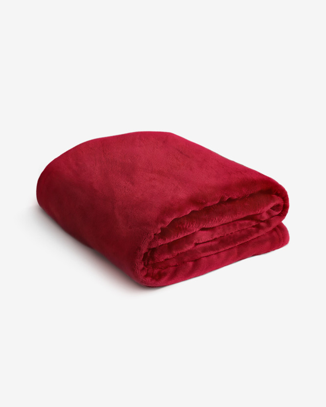 Kvalitná deka z mikrovlákna - tmavo červená