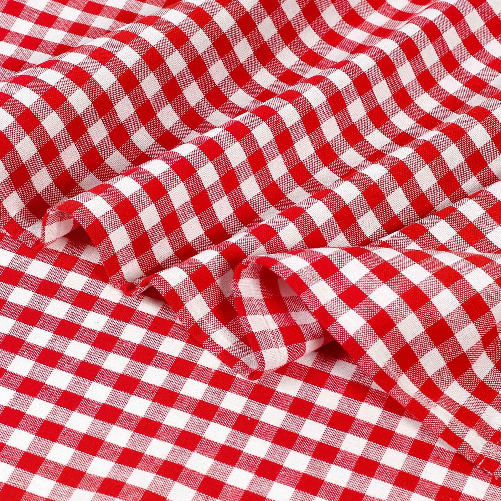 Kuchynská bavlnená utierka - malé červeno-biele kocky