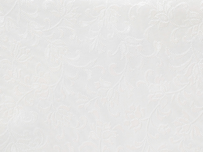 PVC obrusovina s textilným podkladom - kvety na bielom