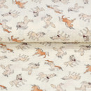 Bavlnený krep - vzor 497 jednorožce - metráž š. 145 cm