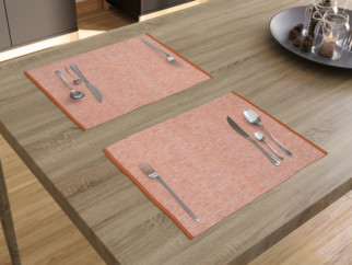 Bavlnené rolovacie prestieranie na stôl - sýto oranžové - 2ks