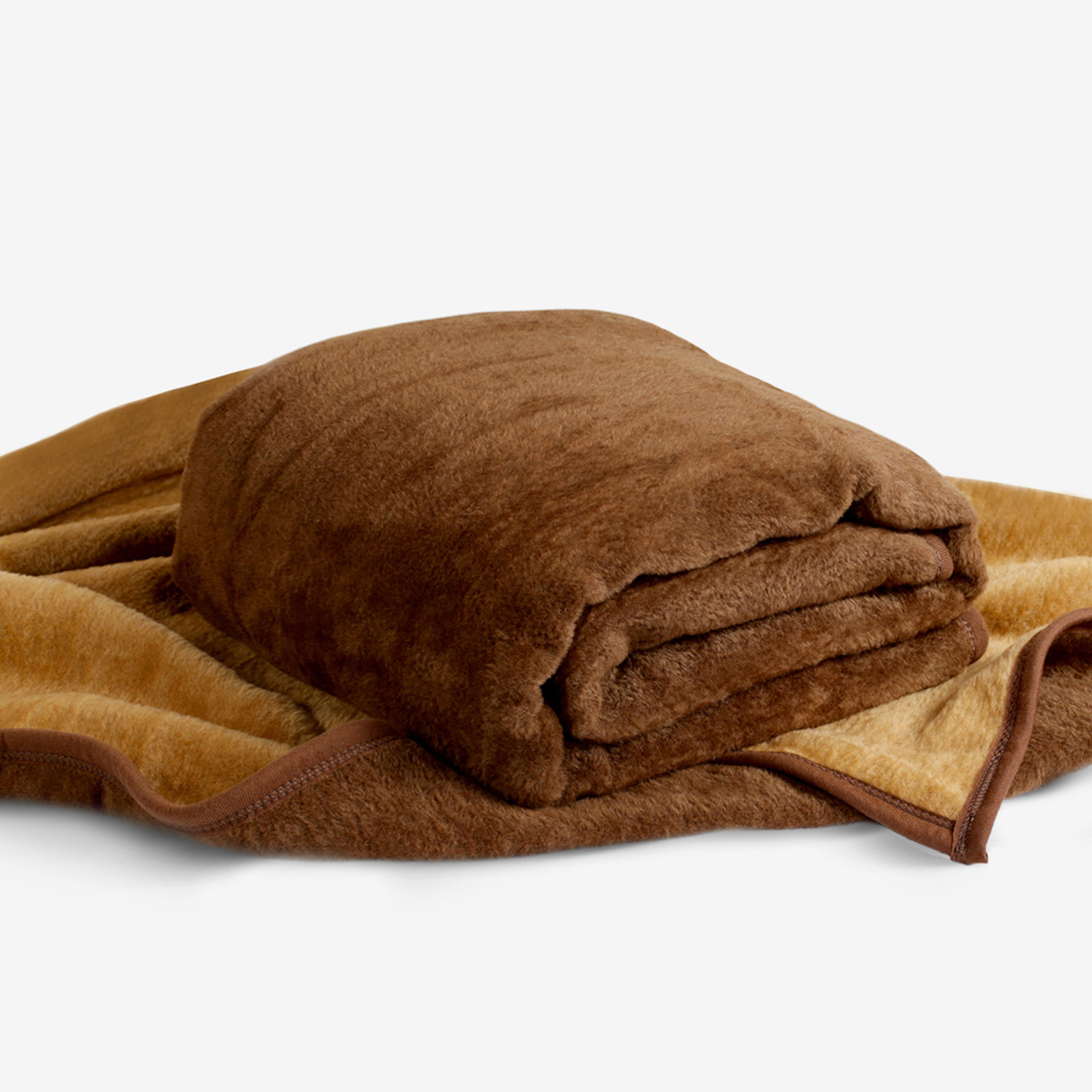 Kvalitná česaná deka - hnedá/béžová