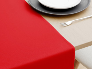 Bavlnený behúň na stôl - červený