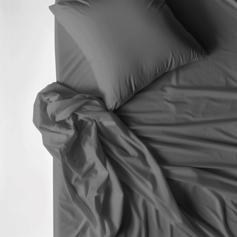 Bavlnené posteľné obliečky - tmavo sivé