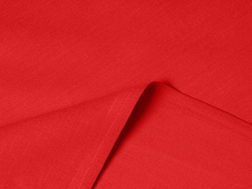 Bavlnená jednofarebná látka - plátno Suzy - červená