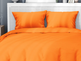 Luxusné obliečky z bavlneného saténu - vzor 007 oranžové